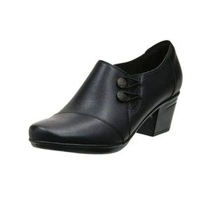 Clarks Collection Womens Size 10 Emslie Warren Slip-on Loafer Black Leather MINT